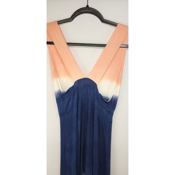 Fraiche by J V-neck Striped Maxi Jersey Dress Size S - Picture 6 of 6